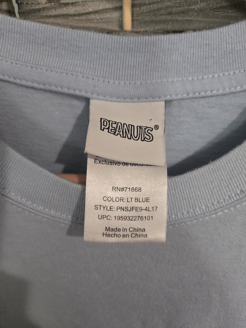 Peanuts Snoopy & Woodstock Light Blue Graphic T-Shirt XL - Picture 3 of 7
